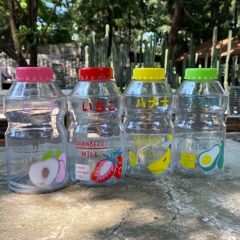 BOTOL MINUM LUCU AESTHETIC PLASTIK BENTUK YA KUL FREE BPA (BISA COD) Bottles Water Kitchenware 6