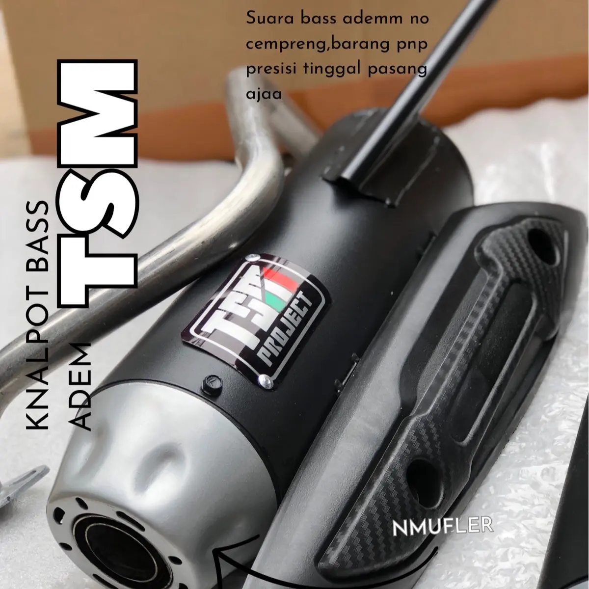 knalpot model TSM PROJECT fullsistem gass pnp cocok buat vario beat pcx mio Motorcycle