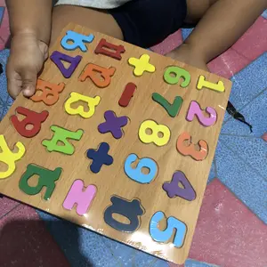 PUZZLE KAYU ANAK MAINAN KNOP ALFABET ANGKA ABJAD EDUKASI TOYS Games