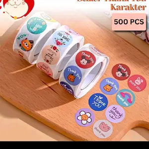 Stiker Thank You 500 pcs Tempelan Sticker