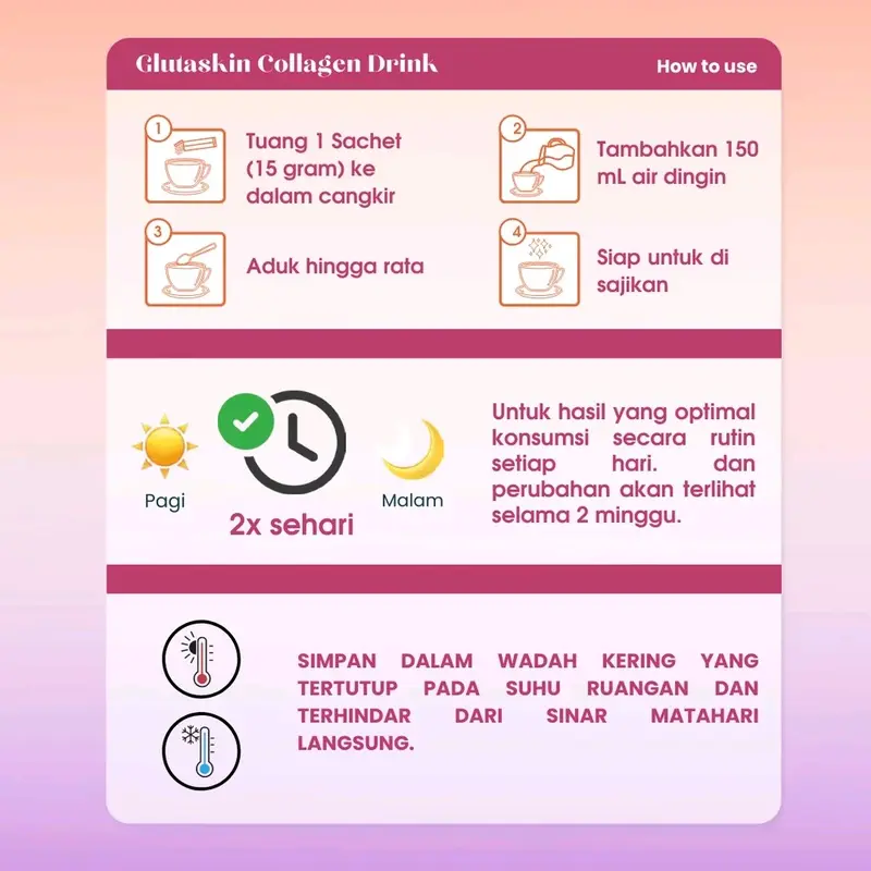 Adleeva Glutaskin Collagen Drink | With Collagen Tripeptide | Minuman Kolagen Pemutih 2