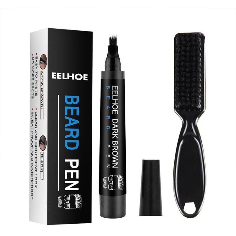 Product Introduction of Beard Filling Pen Kit Barber Pencil With Brush Male Tool Hair Eyebrow Engraving Shape Mustache S4A8 28