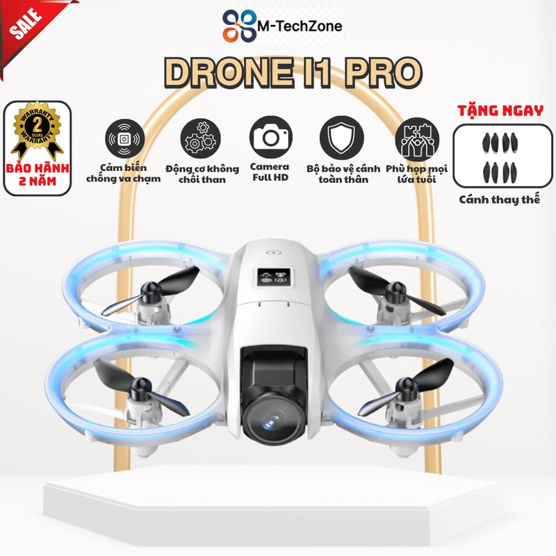 Drone i1 FPV PRO MAX Drone MINI Dành Cho Người Mới Tập Chơi Có Bảo Vệ Cánh Chống Va Chạm Camera HD Điều Khiển Lên Xuống 180 độ Tự Bảo Vệ Khi Bao Với Tốc Độ Cao Camera Phụ Kiệndrone i1 pro