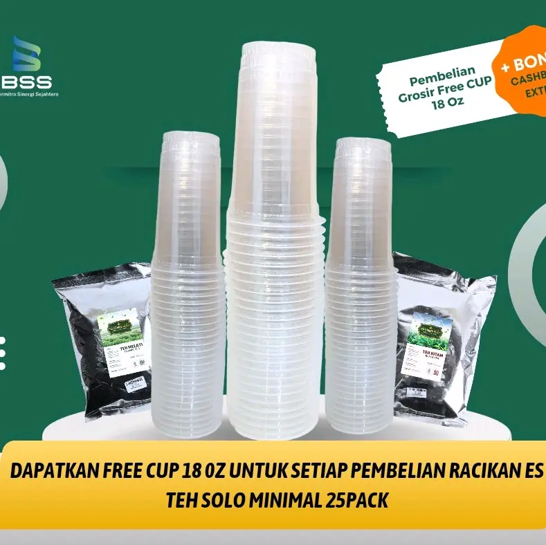 Teh Racik Wasgitel Premium 25 Pack - Gratis 1 Slop Cup Polos & 50 Pack - Gratis 3 Slop Cup Polos 1