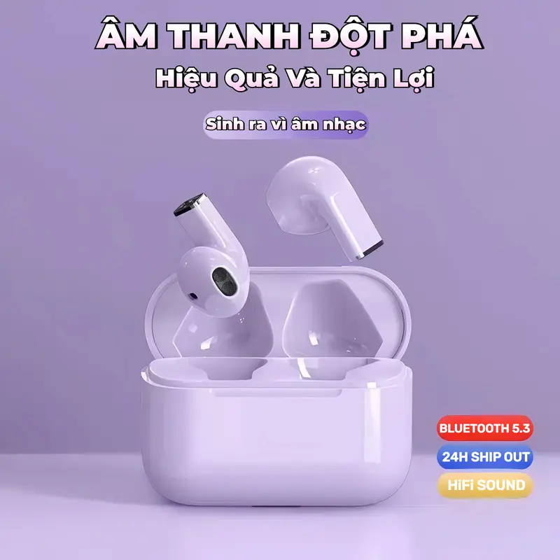 KEEP YOUNG Tai nghe PRO5S [2 Quà tặng miễn phí] 1 Nhãn dán hoạt hình+1 Bao tay chơi game, Âm thanh nổi mức HiFi, Micrô tích hợp, Chống nước iPX5, Điều khiển cảm ứng, Khử tiếng ồn cho iPhone và Andriod 3