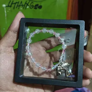 Gelang Kirana Zenith Crystal Rose Quartz High Quality Bracelet - Love Energy & Inner Glow - Batu Alam Kristal Asli Giok Wanita Stone- Anti Karat Wanita Korean Style Aesthetic COD Free Box  tanpa garansi gelang & gelang kaki kristal alam batu nyari