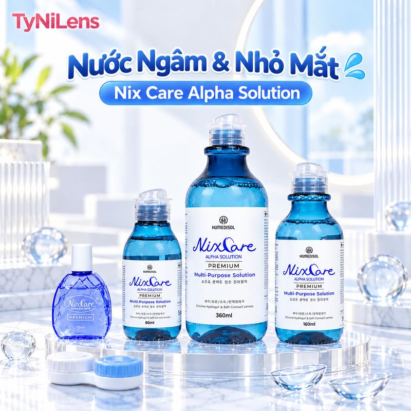 Nước Ngâm Lens Ngâm Kính Áp Tròng Nix Care Hàn Quốc 80ml 160ml 360ml