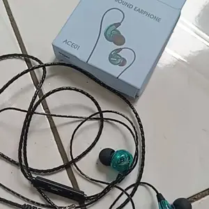 【BISA COD】ACOME 3D Subwoofers Powerfull Bass Transparent Black Wire Body Garansi Resmi 1 Tahun ACE01 Earphones