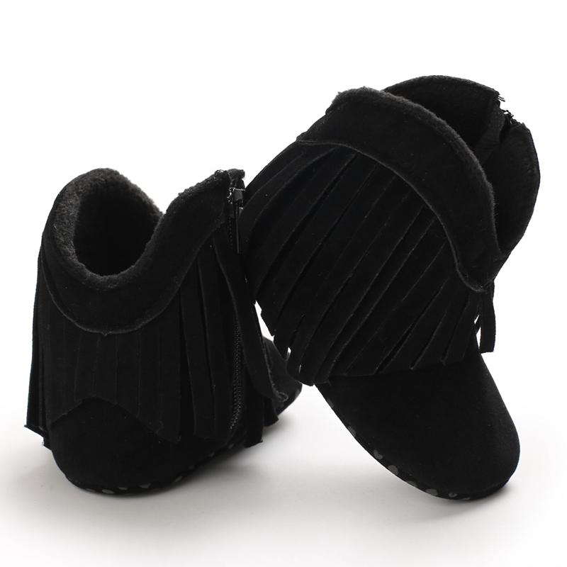 Product Introduction of Autumn and Winter Classic Tassel Baby Boots for Infants and Toddlers Soft Sole Warm Learning Shoes 21