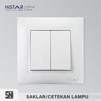 Gambar HiSTAR Saklar Lampu Listrik ADS202W 10A/250V Double Switch For Flush Mounting White N Wall Socket Tanpa Garansi persegi panjang stop kontak meja Tembaga dari HiSTAR Indonesia_NEW Kota Administrasi Jakarta Utara 2 Tokopedia