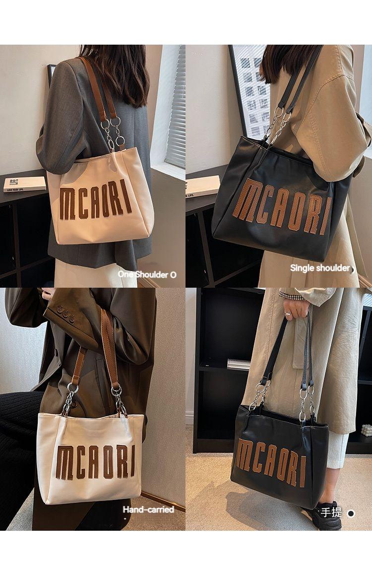 Product Introduction of Trendy Tote Bag Versatile Instagram Large Capacity Commuting Shoulder Bag 8