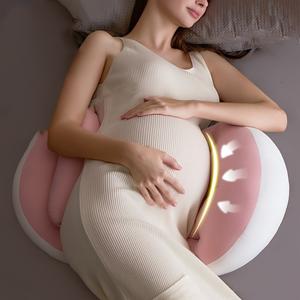 横寝用・人間工学設計の妊婦枕 — 取り外し可能なU字型マタニティ枕、腰サポート付き、ソフトなポリエステル中材で腹部と背中の圧力を軽減、妊娠ケア向け クリスマスプレゼント