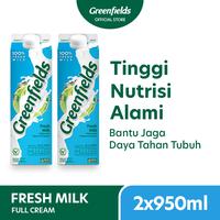 Gambar [INSTANT ONLY] [Twinpack] Susu Segar Greenfields - Fresh Milk Full Cream 950ml x 2pcs dari Greenfields Indonesia Kota Administrasi Jakarta Selatan 1 Tokopedia