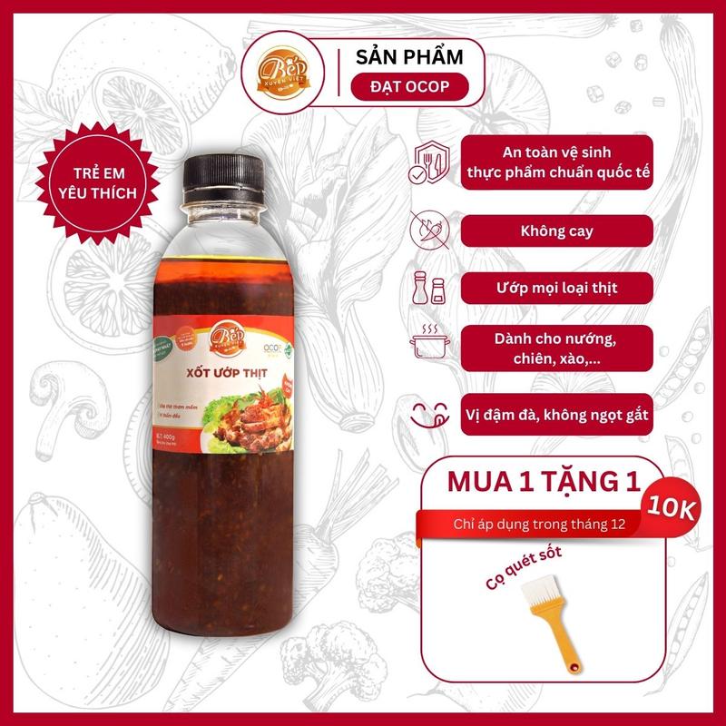 Sốt Ướp Thịt Nướng BBQ Bếp Xuyên Việt 400G Nước Sốt Ướp Thịt Hải Sản Tiện Lợi. Gia Vị