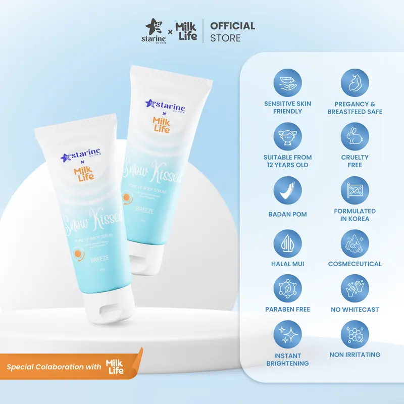 Starinc X Milk Life Snow Kissed Breeze Fun Size Instant Tone Up Body Serum 50Gr Starinc 1