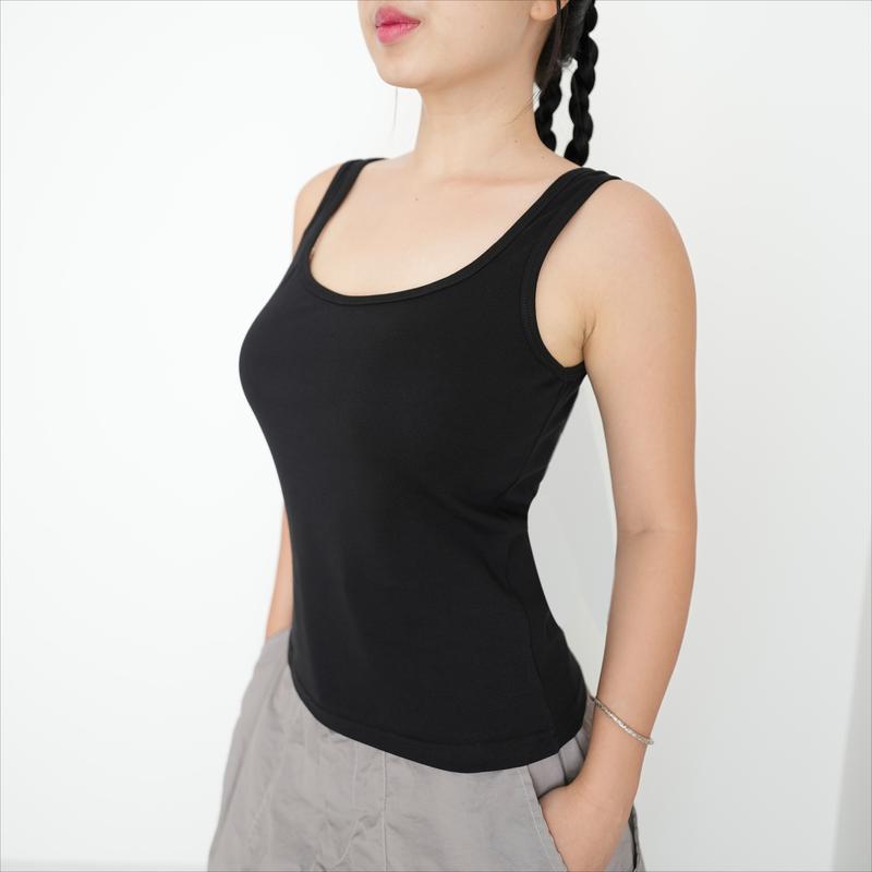 ÁO BA LỖ NỮ KHÔNG MÚT 2 KIỂU CỔ VẢI EM BÉ DÀNH CHO NGƯỜI LỚN | 95% COTTON 5% SPANDEX