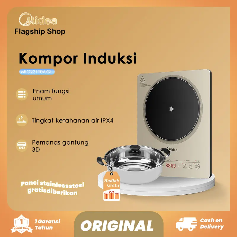 Kompor Midea Listrik Induksi MIC221T0AGL Induction Cooker