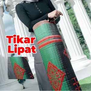 Tikar Tenun Lipat Plastik Nyaman Bikin Adem