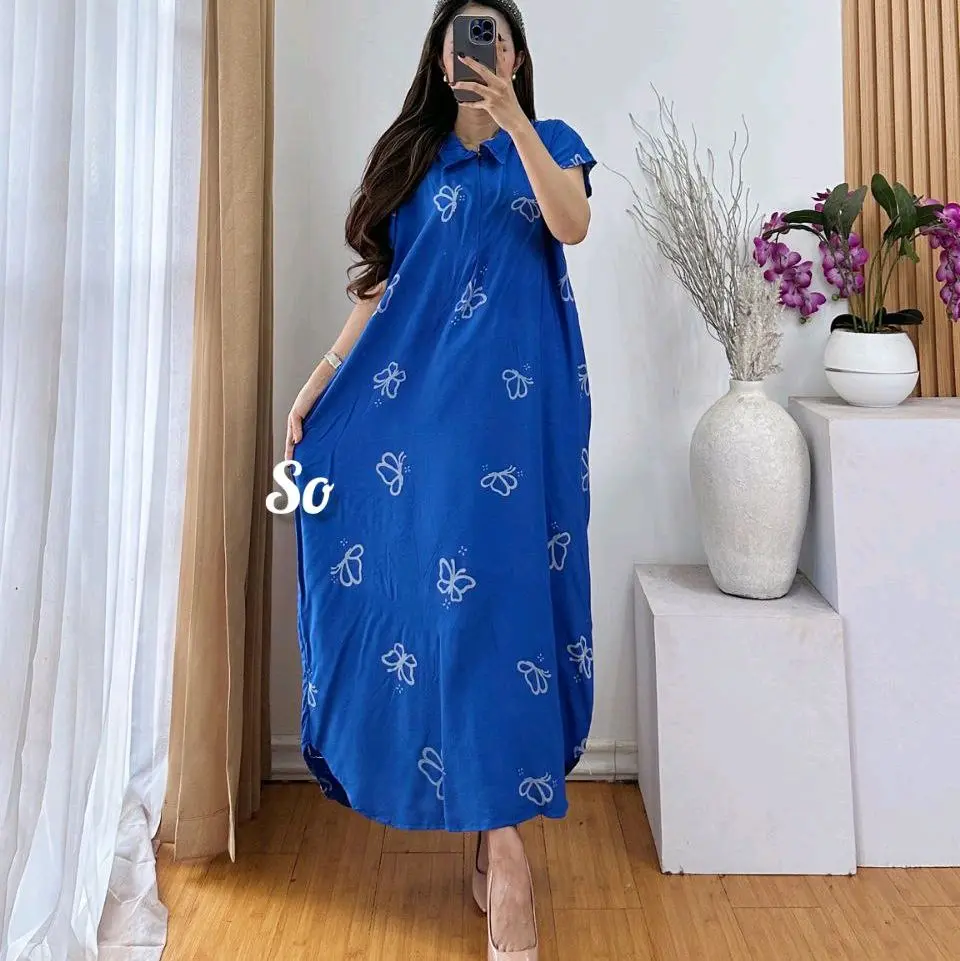 Dress Yukensi Motif Bahan Rayon Premium Tebal LD 110 - Busui Nyaman