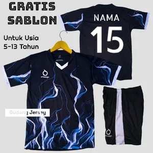 Gudang Jersey Baju Futsal Anak Sablon Nama & Nomor Setelan Olahraga Junior Jersey Bola Anak Laki Size M L XL Outdoor Sport
