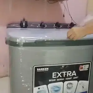 Sanken Mesin Cuci 2 Tabung Kapasitas 8 Kg Transparan TW 8900 PROMO