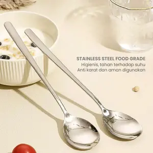 Sendok Garpu Korea Sujeo Set isi 6 Stainless Silver Gold Premium SUS304 Quality Higienis Anti Karat Gaya Makan Autentik Kitchenware