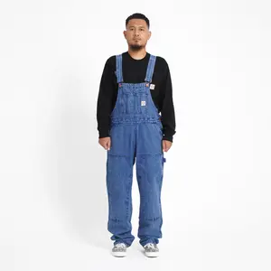 Superego - Overall Carpenter Double Knee Denim Loose Straight Snow Blue OVA01B