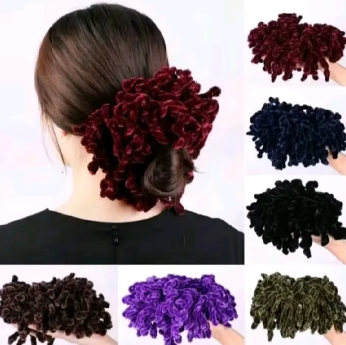 Ikat rambut ubur-ubur besar, kuat dan tahan lepas (Cepol scrunchie) 0