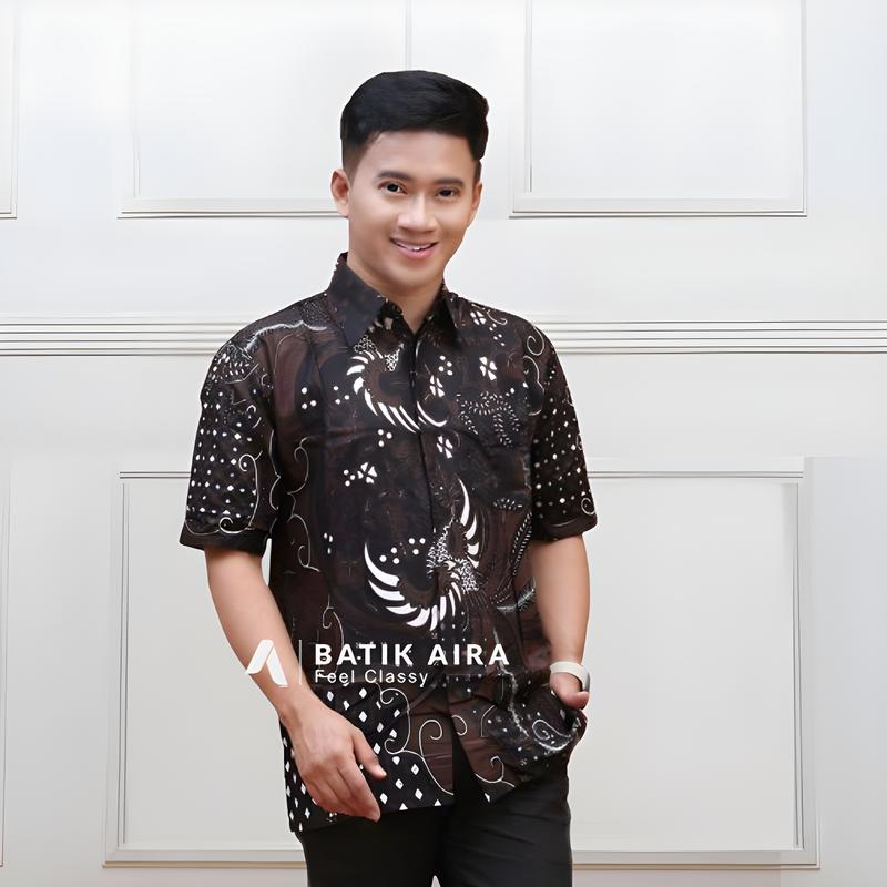 Kemeja Batik Pria batik premium lengan panjang terbaru 2024 cowok batik pria pendek anak laki Hem 7