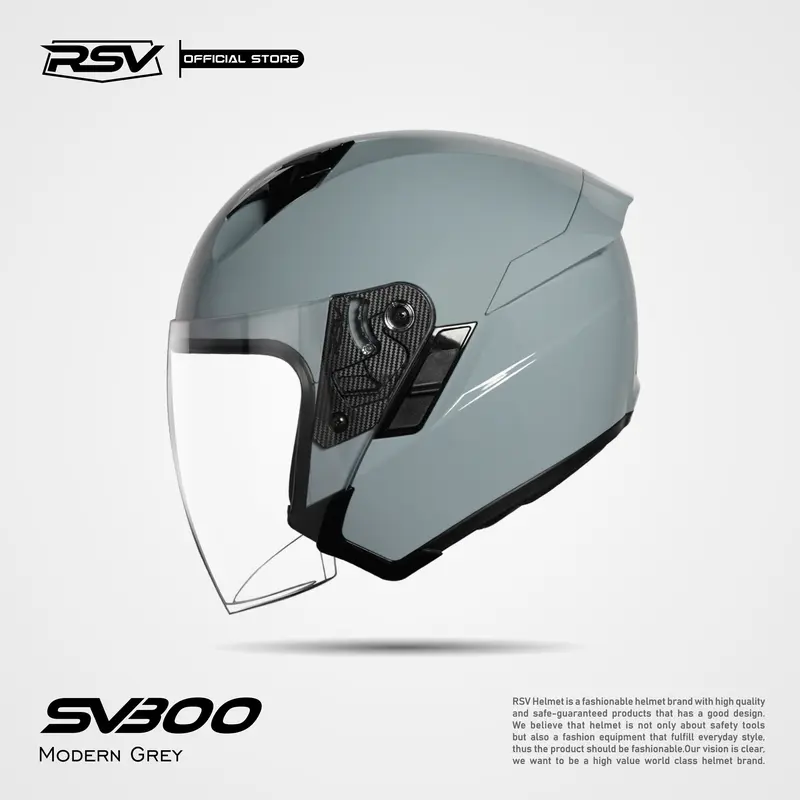 HELM Half face RSV SV300 MODERN GREY Motorcycle 5