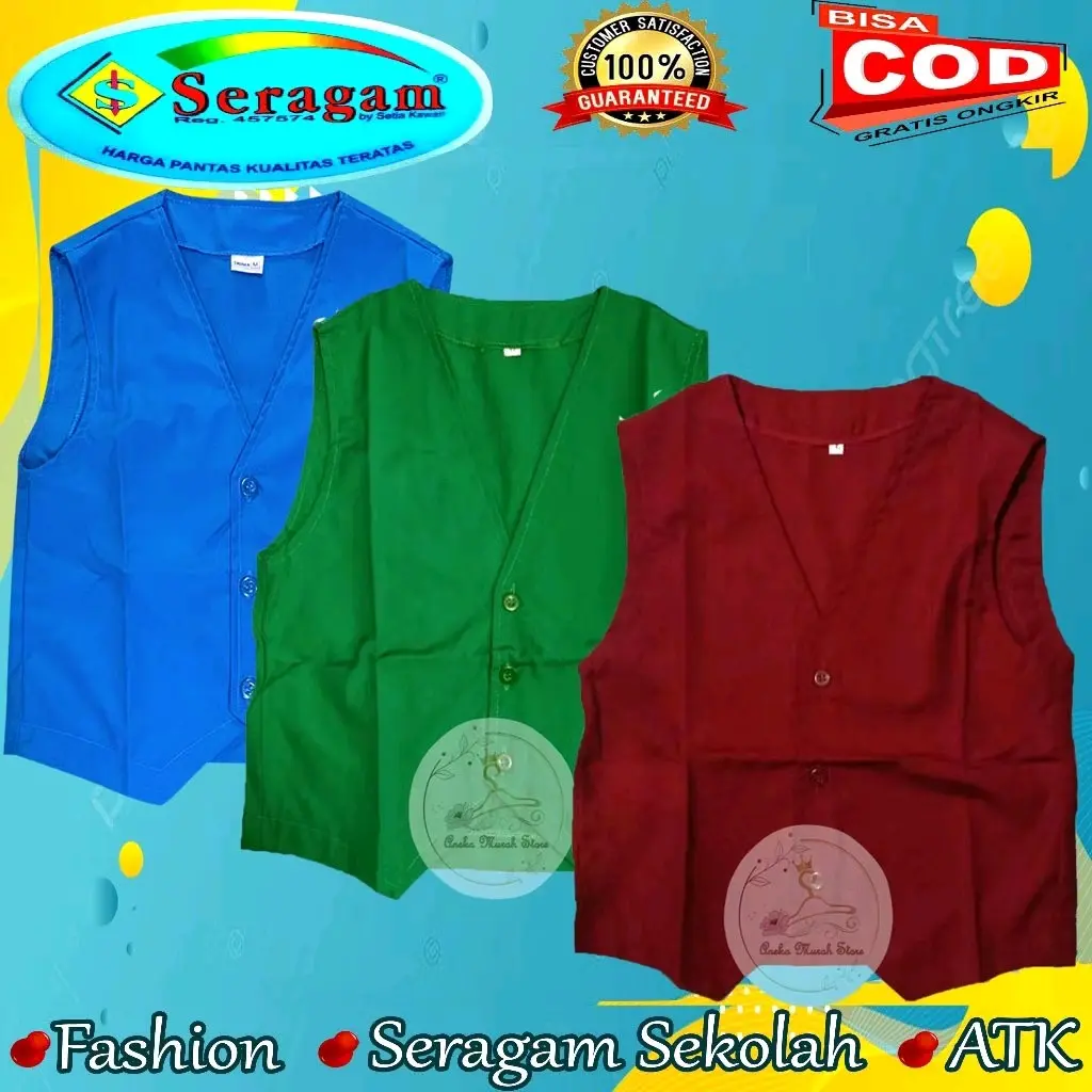 Rompi Sekolah Merah, Hijau Dan Biru BenHur Merek Seragam By Setia Kawan Seragam Sekolah Anak