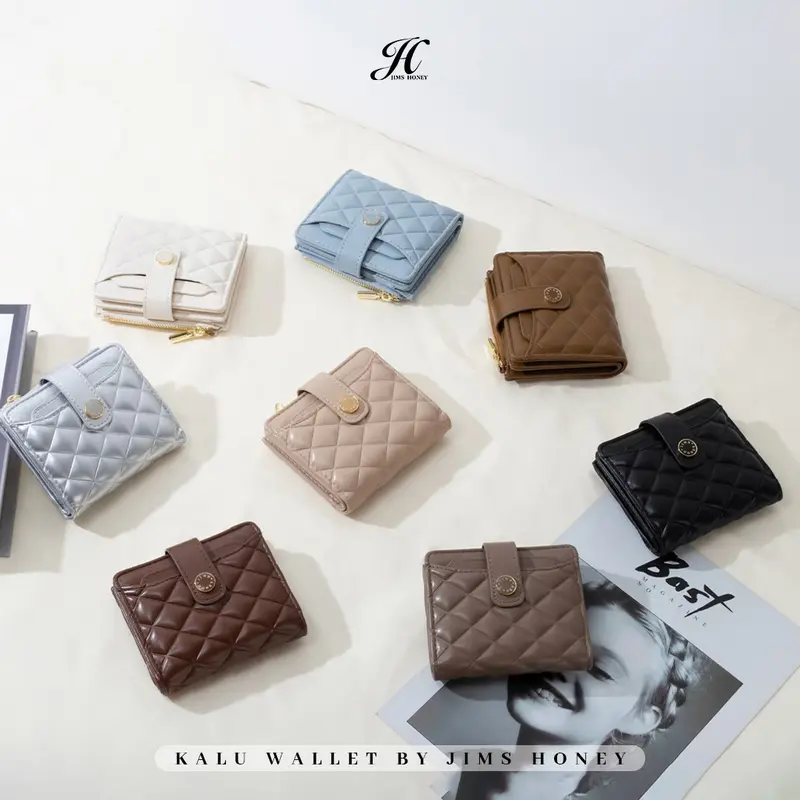 [ BEST DEAL, OWNER'S CHOICE!!! ] JIMS HONEY - Kalu wallet (FREE BOX) - Dompet wanita Kartu Kulit Uang kecil women 7