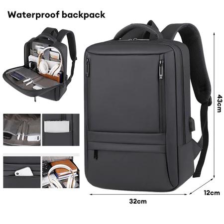 Boldedge Tas Ransel hitam Pria wanita Waterproof anti air unisex backpack laptop punggung