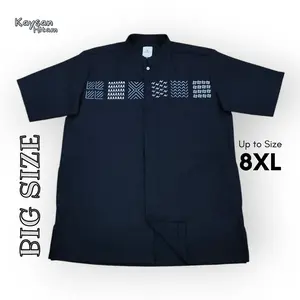 Baju Koko Jumbo 2XL 3XL 4XL 5XL 6XL 7XL 8XL Lengan Pendek Bahan Premium Koko BIG SIZE Bordir | Kaysan