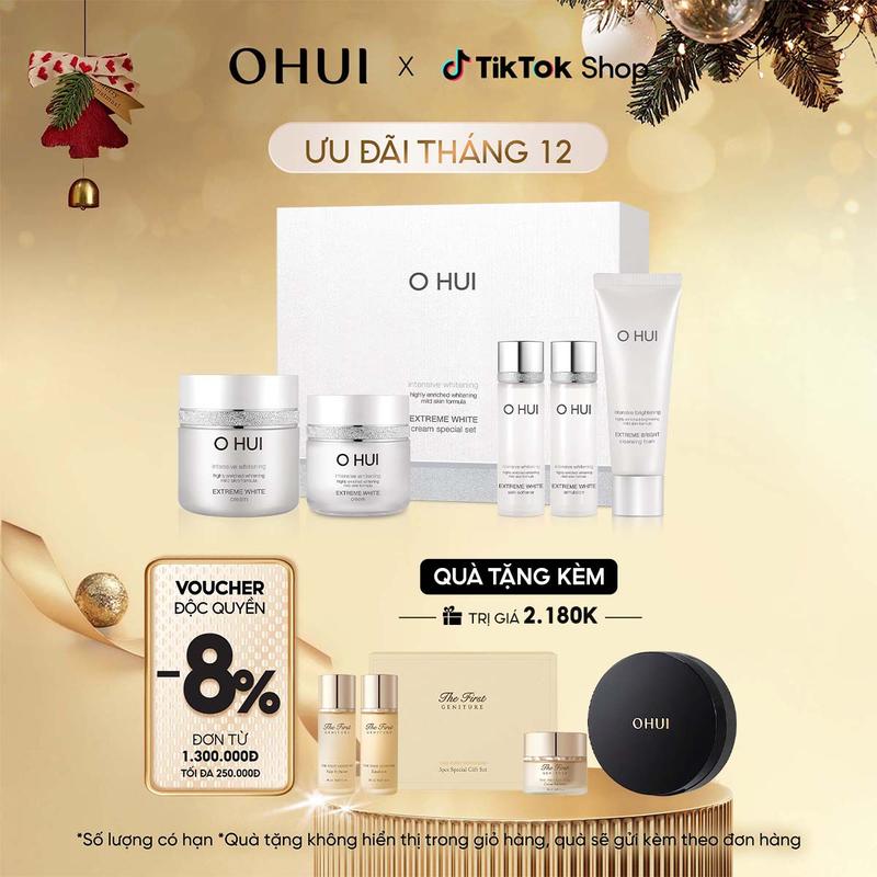  Bộ kem dưỡng da 5 món OHUI Extreme White Cream 5pcs Set 160ml 