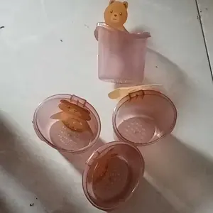 Tempat Sikat Gigi Gelas Odol Gigi Tempel Dinding Motif Beruang Serbaguna Import COD 863