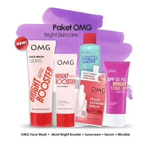 Paket OMG Skincare Brigh Booster / Oh My Glow Peach Glowing Skincare 5 pcs/ 4 pcs/ 3 pcs/ 2 pcs