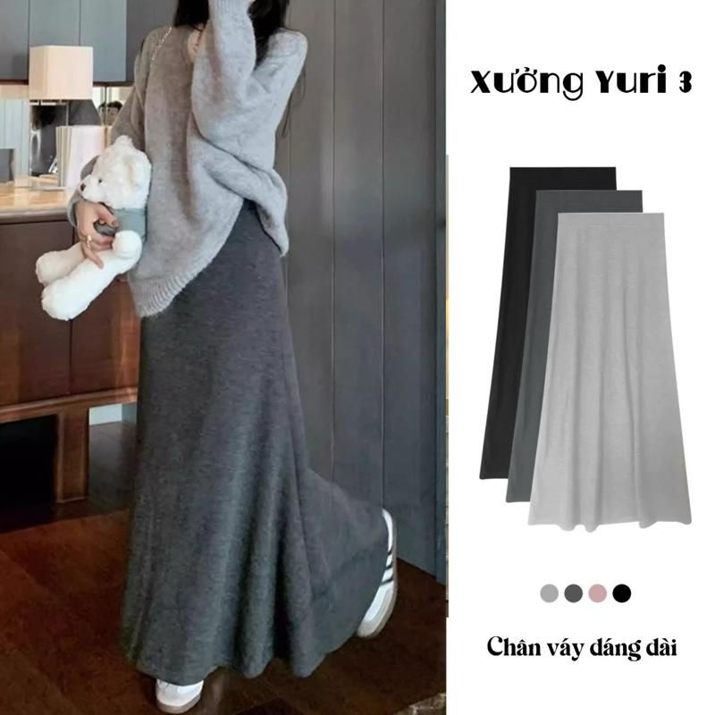   Mở Bán Mã Hot  _ Chân Váy Dài Nữ Dáng Chữ A Midi Chất Len Dệt Kim Lông Thỏ Basic Sang Trọng Dễ Phối Đồ _ Xưởng Yuri 3 
