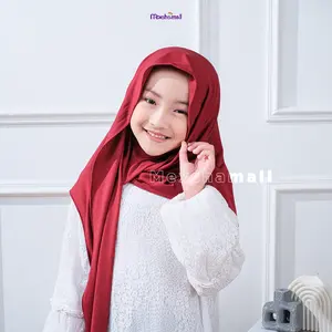 Shamira - Pashmina Instan Anak Remaja Usia 9-12 Tahun Hijab Syal Pashmina Fahira Inner Kerudung Muslim Wanita All Size Kids Jilbab Oval Bahan Jersey Terbaru Menutup Leher Syari Khimar