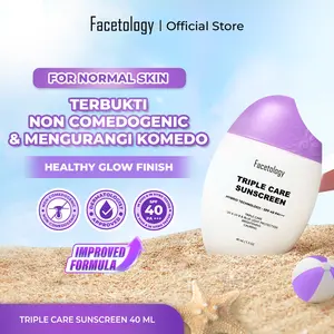 (FLASH SALE) Facetology [IN VIVO & NON COMEDOGENIC TESTED] Triple Care Sunscreen SPF 40 PA+++ 40ML