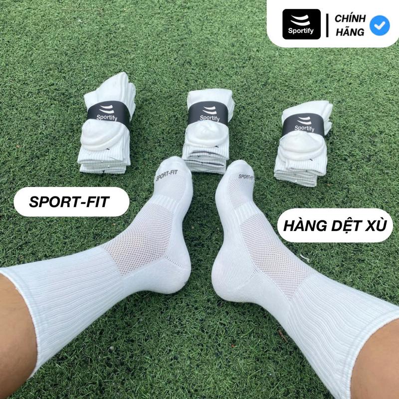 [Sportify] Tất Vớ Thể Thao SPORT-FIT Cổ Cao, Cổ Trung, Cổ Thấp Cotton, Thoáng Khí, Chống Hôi Chân, Co Dãn 4 Chiều Menswear | SPTDF01 Sport Tập Thể Dục Yoga