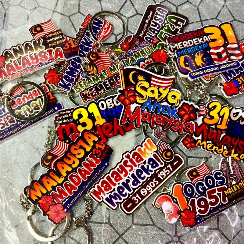Keychain Merdeka 2024 Laser Cut (Perak) - Acrylic 2mm, Warna - TikTok ...