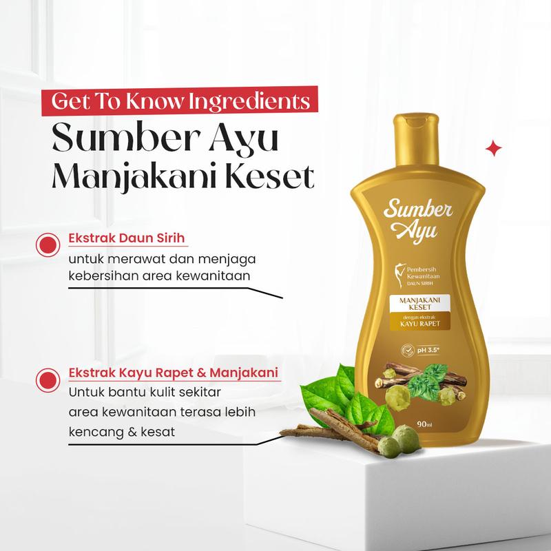 Sumber Ayu 3.5 Feminine Hygiene Wash Manjakani Keset  90ml+20ml Sabun Kewanitaan 6