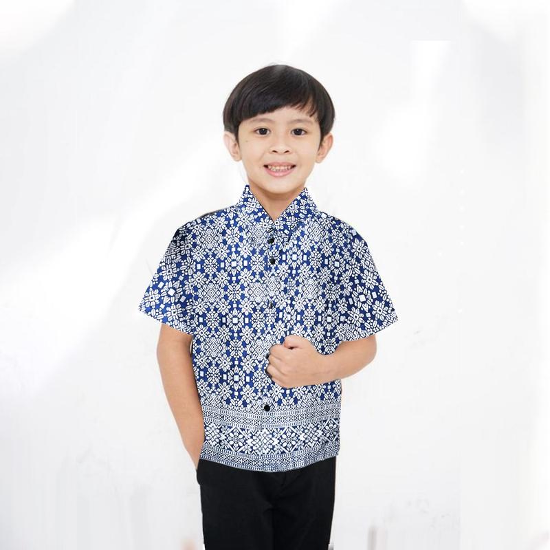Zahra Batik - Kemeja Batik Anak Laki-Laki Lengan Pendek 2-10 Tahun Kemeja Anak Cowok Baju Anak 3