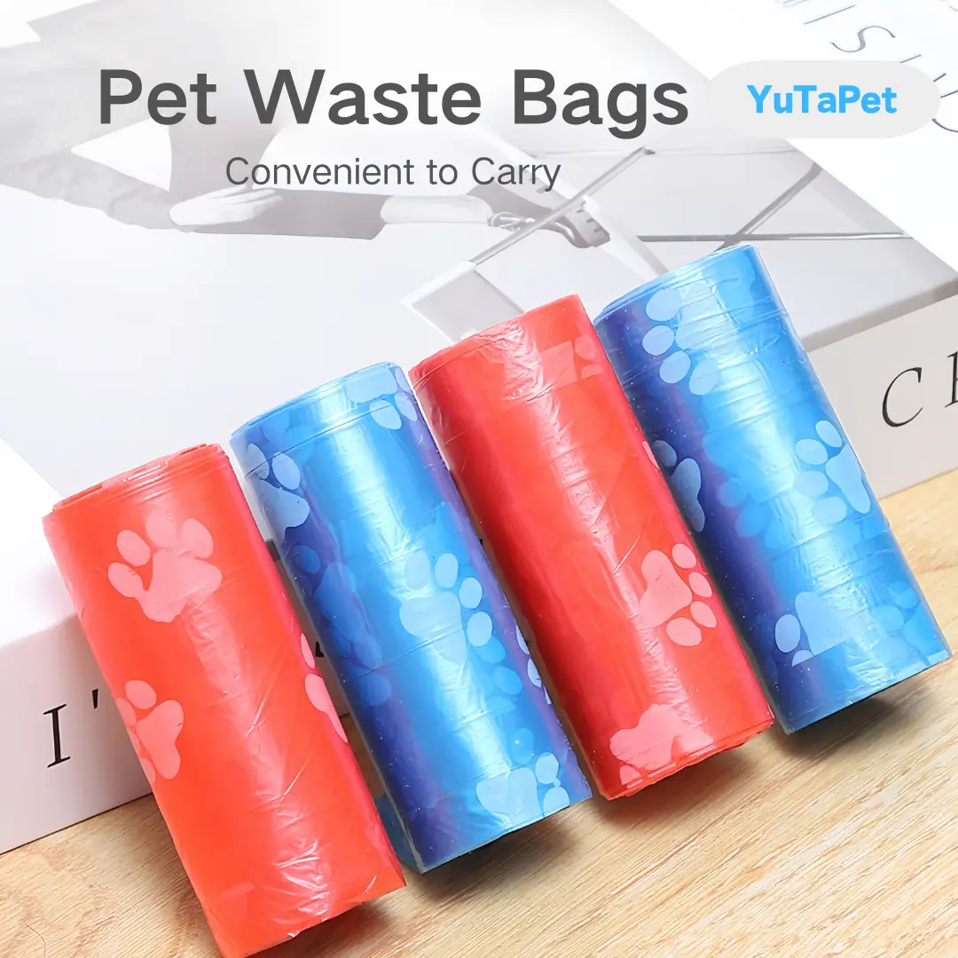 5pcs 1 set Pet Waste Bags,Dog Poop Bags,Dog Poop Leak Proof Bags With Dispenser and Leash Clip