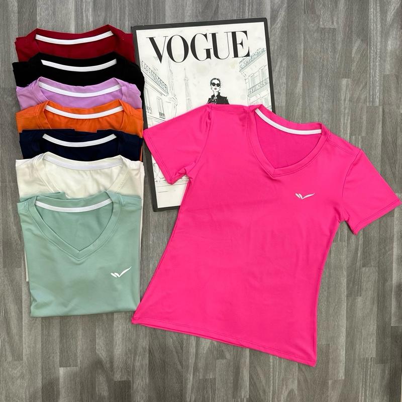 Áo Thun Thể Thao Nữ Cổ Tim – Ôm Body Tập Gym & Yoga