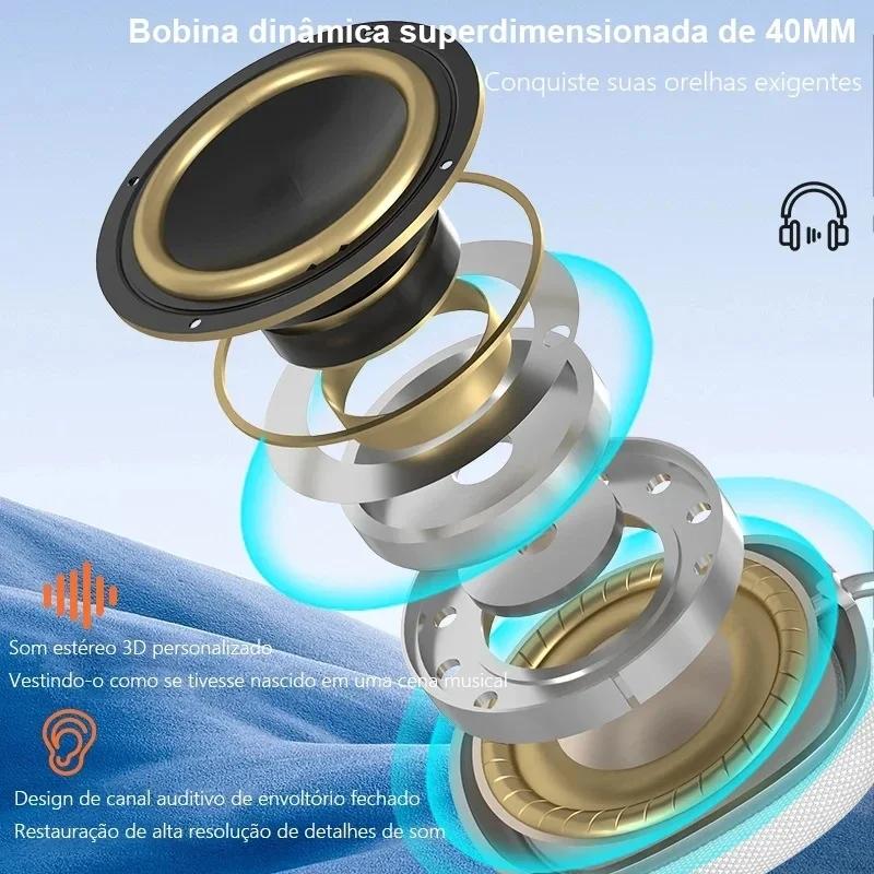 Bluetooth Headphones With Micphone Noise Cancelling Headsets Stereo Sound Earbuds Sports Gaming Earphone Supports TF 5