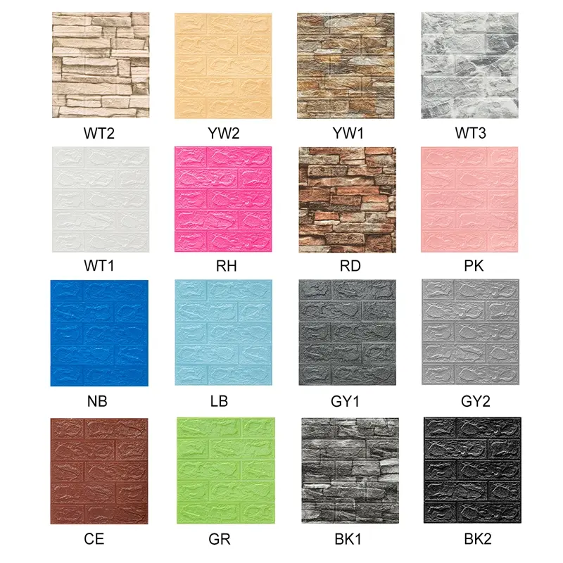 10Pcs 3D Wall Panels Peel and Stick Foam Brick Wallpaper Wall Stickers Self Adhesive Wallpaper Foam Panels for Bedroom/Living Room/Kitchen/TV Wall and Home Decoration
