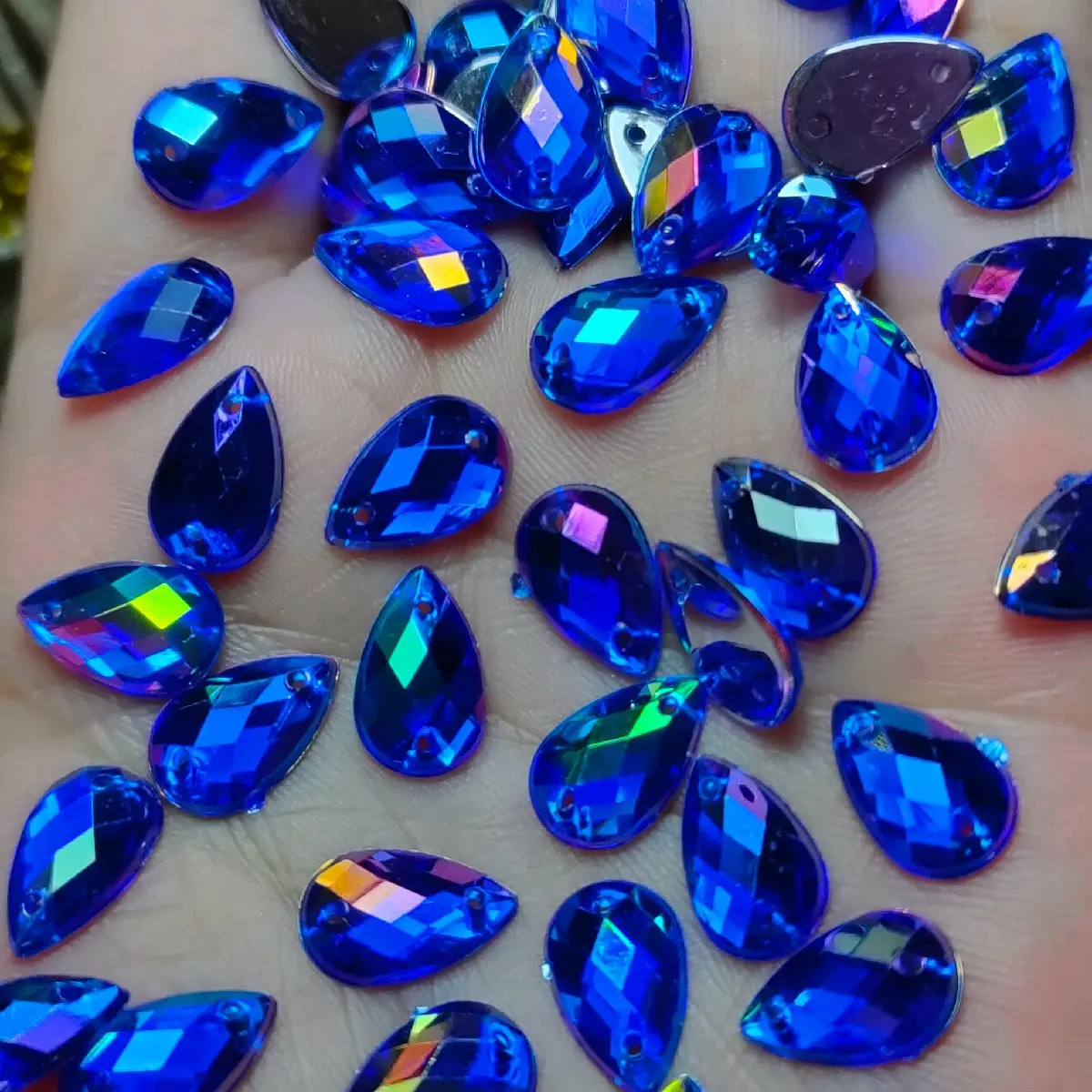 45pcs Diamond tetes pelangi 8x13