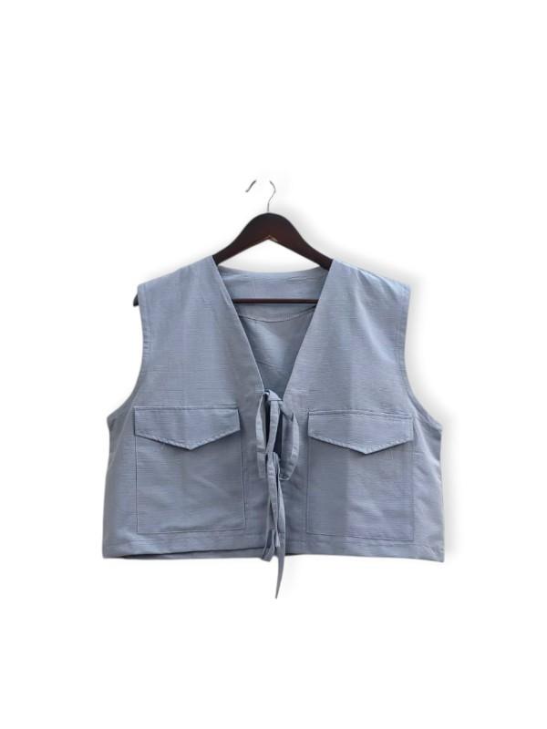 Product Introduction of Vest Wanita Rompi Vintage Polos Korean Style Premium Model Kekinian Atasan Katun Tebal Casual  Pendek Kamisol 20